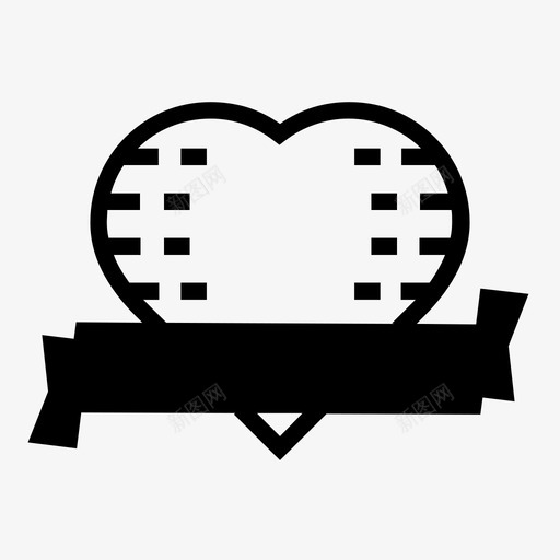心丝带喜欢爱图标svg_新图网 https://ixintu.com 喜欢 心丝带 心形 情人节 爱