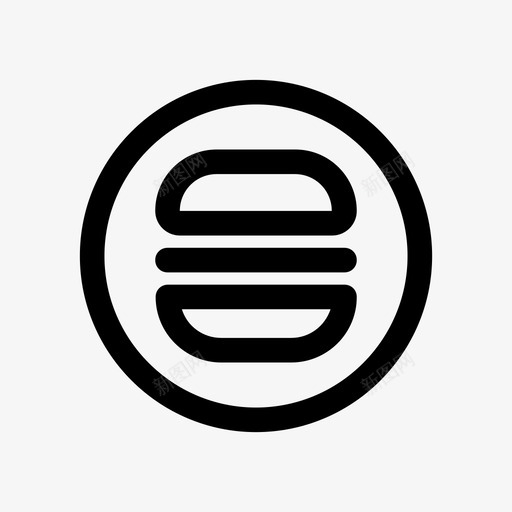 汉堡包食物圈图标svg_新图网 https://ixintu.com 圈 汉堡包 食物