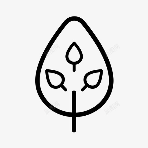 树叶夏图标svg_新图网 https://ixintu.com 叶 夏 树