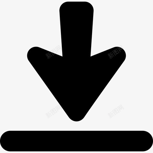 向下箭头按钮箭头基本面图标svg_新图网 https://ixintu.com 向下箭头下载按钮 基本面 箭头