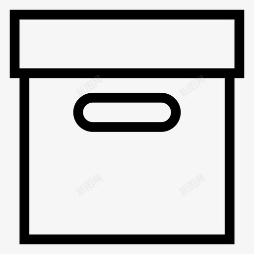 包装盒子送货图标svg_新图网 https://ixintu.com 包装 盒子 礼品 礼物 购物电子商务线图标 送货
