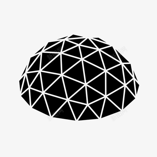 穹顶建筑测地线结构图标svg_新图网 https://ixintu.com 三角形 几何学 半球 建筑 测地线穹顶 测地线结构 穹顶