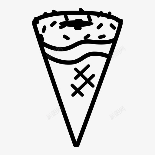 雪糕筒冰淇淋筒玉米角图标svg_新图网 https://ixintu.com 冰淇淋 冰淇淋甜集合 冰淇淋筒 夏季 玉米角 甜甜 雪糕筒 食物
