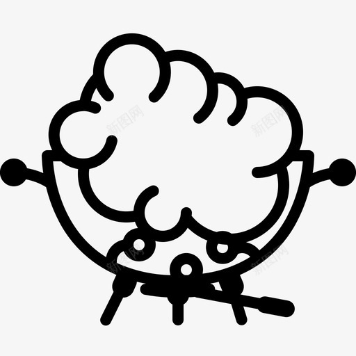 烟熏烤架余烬烟熏图标svg_新图网 https://ixintu.com 余烬 烟熏 烟熏烤架 美味烤架烧烤轮廓 蒸汽