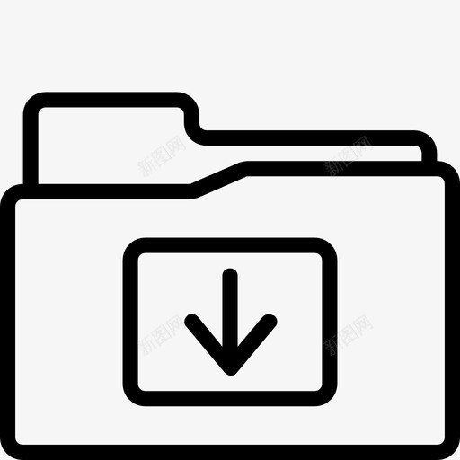 向下文件夹函数界面图标svg_新图网 https://ixintu.com 函数 向下文件夹 文件夹功能大纲集合 界面 类型
