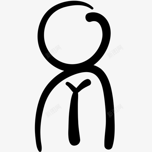 员工商务人员会员图标svg_新图网 https://ixintu.com 会员 员工 商务人员 涂鸦综合办公室 领带