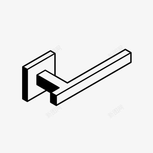门把手关门回家图标svg_新图网 https://ixintu.com 关门 回家 门把手