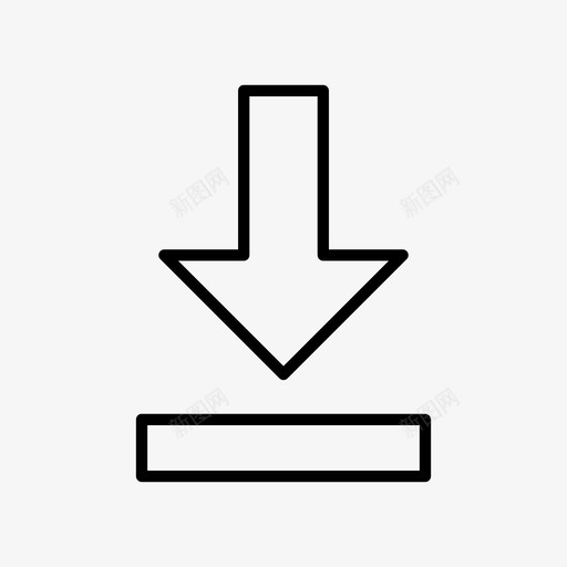 保存箭头向下图标svg_新图网 https://ixintu.com 保存 加载 向下 文件 箭头