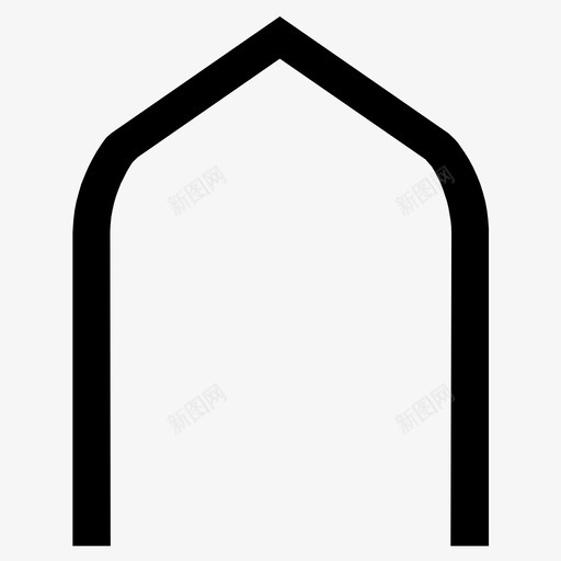 门阿拉伯花纹建筑图标svg_新图网 https://ixintu.com 伊斯兰图案 哥特式 尖拱 建筑 门 阿拉伯花纹