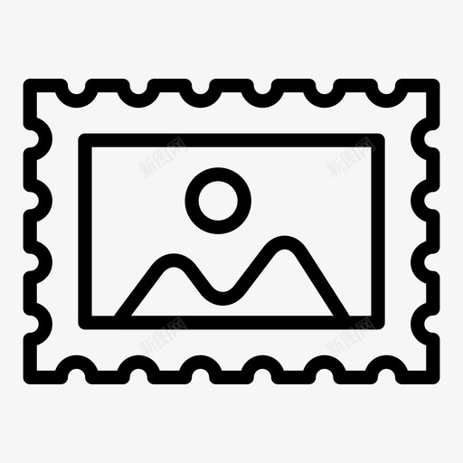 邮资山图像邮票图标svg_新图网 https://ixintu.com 图像 邮票 邮资山