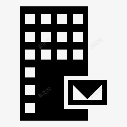 邮局大楼信件图标svg_新图网 https://ixintu.com 信件 地图 大楼 邮局