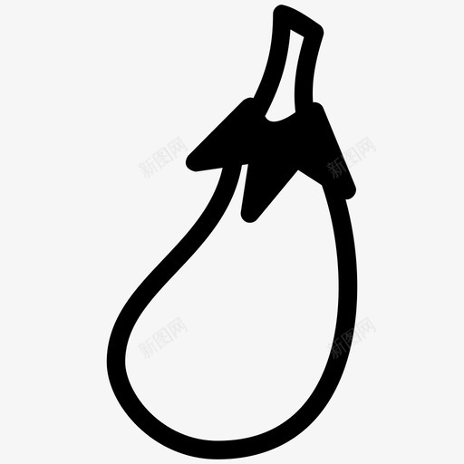 茄子蔬菜图标svg_新图网 https://ixintu.com 茄子 蔬菜