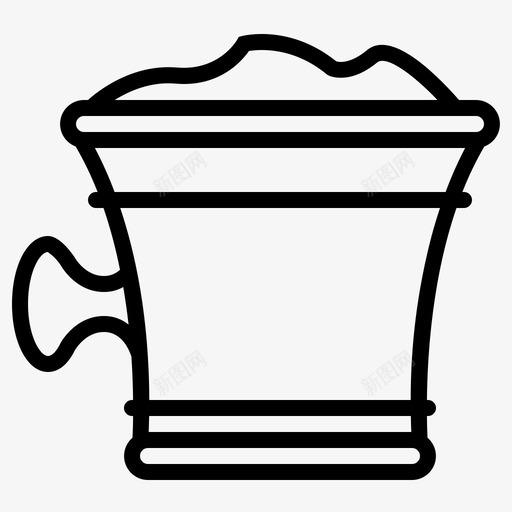 香皂杯肥皂杯理发师图标svg_新图网 https://ixintu.com 剃须 理发师 美味的时髦理发店轮廓 肥皂 肥皂杯 香皂杯