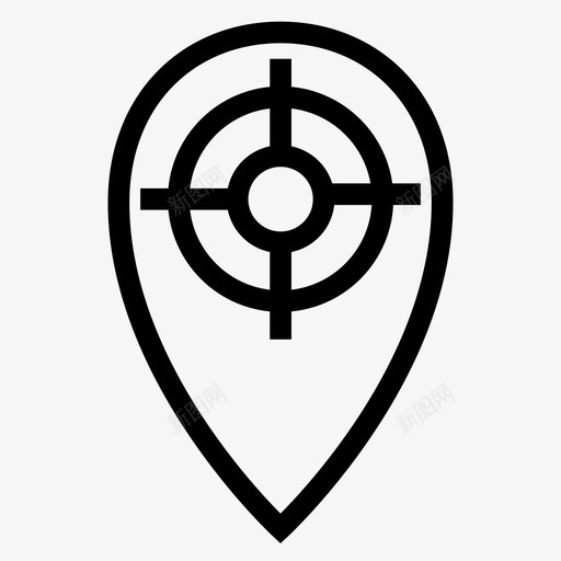 目标位置箭头焦点图标svg_新图网 https://ixintu.com gps 搜索引擎优化营销线图标 焦点 目标位置 箭头 营销