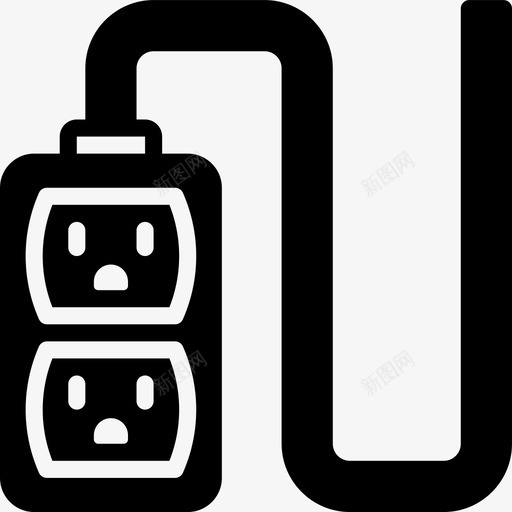 双美制插座电缆连接器图标svg_新图网 https://ixintu.com smashicons连接器电缆实心 双美制插座 电缆 连接器