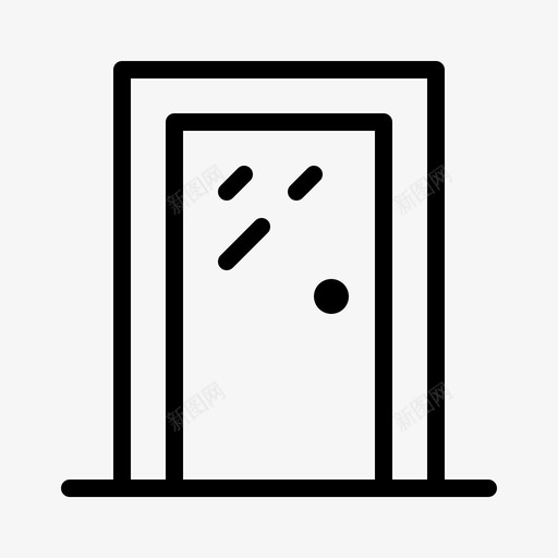玻璃门其他图标svg_新图网 https://ixintu.com 其他 玻璃门