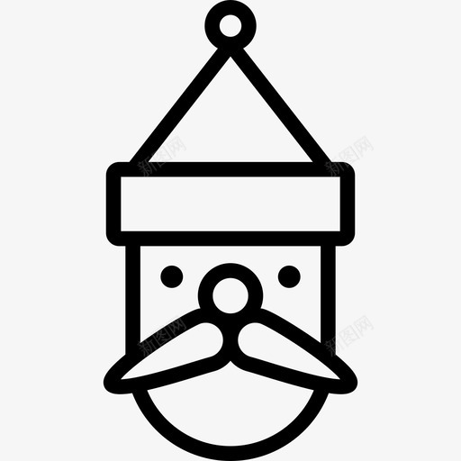 圣诞老人的脸人圣诞的轮廓图标svg_新图网 https://ixintu.com 人 圣诞的轮廓 圣诞老人的脸
