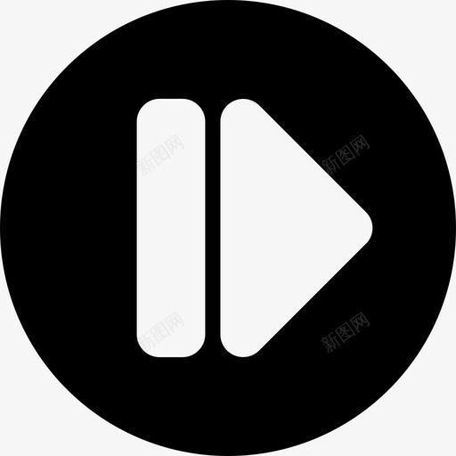播放暂停按钮控制图标svg_新图网 https://ixintu.com 唱片 基本固体集合 按钮 控制 播放器 播放暂停 音乐
