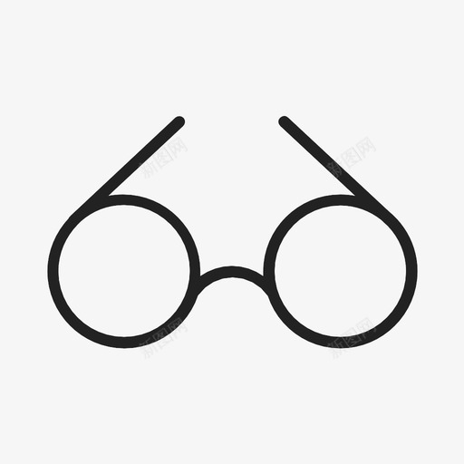 眼镜圆看图标svg_新图网 https://ixintu.com 圆 看 眼镜 观