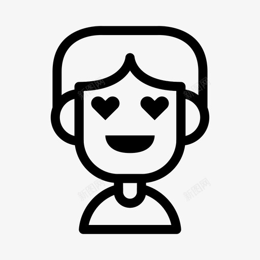 角色化身爱图标svg_新图网 https://ixintu.com 人 化身 爱 角色 角色化身