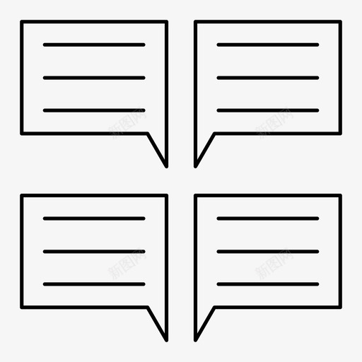 多信息消息新闻图标svg_新图网 https://ixintu.com 多信息 新闻 消息 消息传送siji 语音气泡 通知