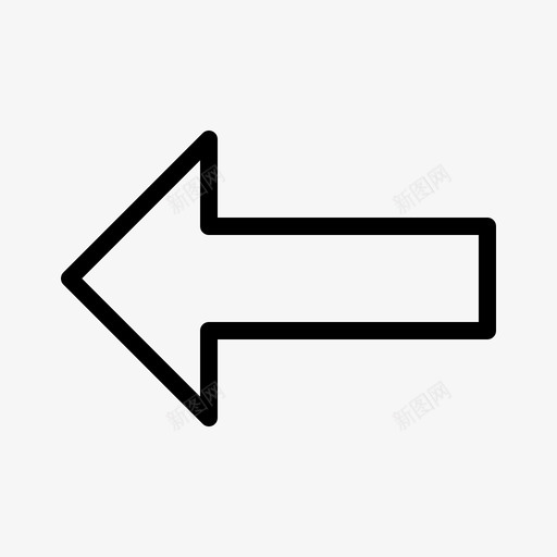 后退箭头左图标svg_新图网 https://ixintu.com 后退 左 杂项 箭头