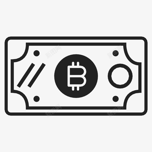 钱泰铢比特币图标svg_新图网 https://ixintu.com 比特币 泰铢 现金 货币 钱