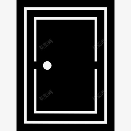 有框架建筑物门的封闭填充门图标svg_新图网 https://ixintu.com 建筑物 有框架 门的封闭填充门