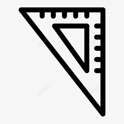 设置正方形图形几何图形图标svg_新图网 https://ixintu.com 三角形 几何图形 图形 标尺 设置正方形