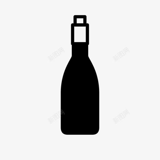 酒瓶酒精玻璃瓶图标svg_新图网 https://ixintu.com 玻璃瓶 酒瓶 酒精 食品饮料