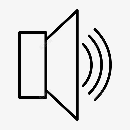 扬声器音频声音开启图标svg_新图网 https://ixintu.com 声音开启 扬声器 音响系统 音频