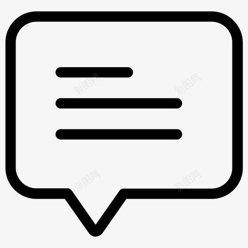 语音泡沫信息图标svg_新图网 https://ixintu.com 信息 语音泡沫