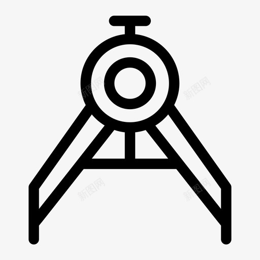 指南针分隔线绘图图标svg_新图网 https://ixintu.com 几何 分隔线 指南针 绘图