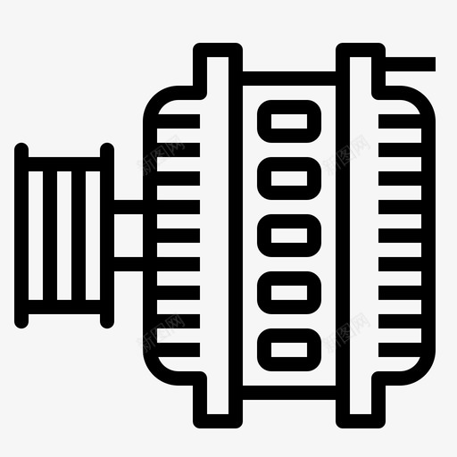 交流发电机汽车电气图标svg_新图网 https://ixintu.com 交流发电机 发电机 汽车 汽车零件 电气 车辆