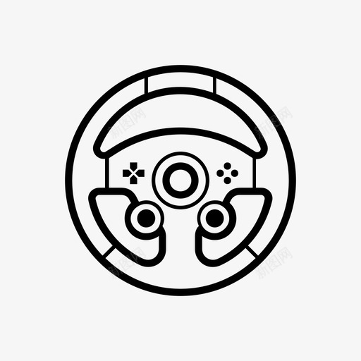 方向盘汽车游戏图标svg_新图网 https://ixintu.com 方向盘 汽车 游戏 游戏控制器 电脑硬件线 赛车