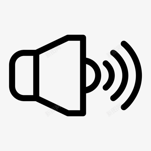 音频扬声器打开扩音器声音图标svg_新图网 https://ixintu.com 声音 扩音器 音频扬声器打开