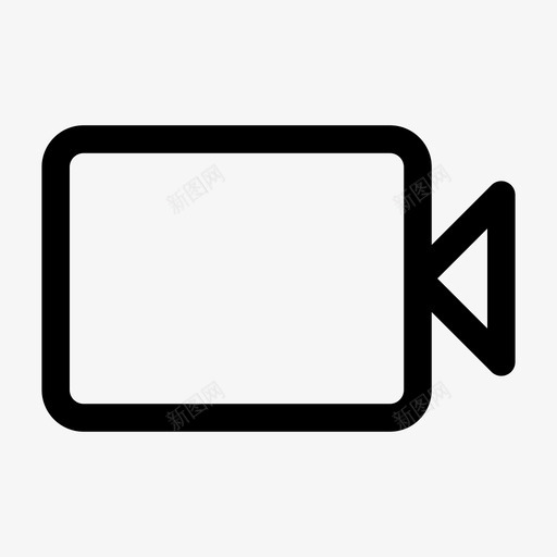 电影放映机视频纯线路图标svg_新图网 https://ixintu.com 电影放映机 纯线路 视频