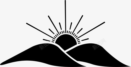阳光早晨大自然图标svg_新图网 https://ixintu.com 大自然 日出 日落 早晨 阳光