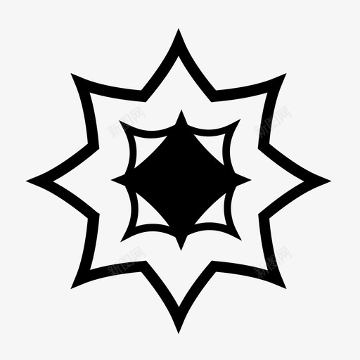 星星高光反光图标svg_新图网 https://ixintu.com 反光 发光 星星 闪亮 高光