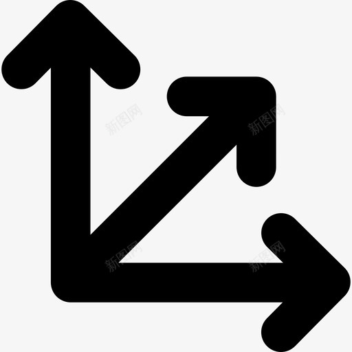 指向右上方向的三组箭头箭头集3图标svg_新图网 https://ixintu.com 指向右上方向的三组箭头 箭头集3