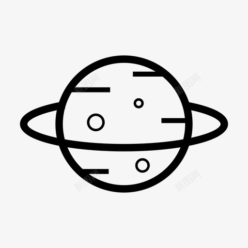 土星宇宙行星图标svg_新图网 https://ixintu.com 土星 太空 宇宙 行星