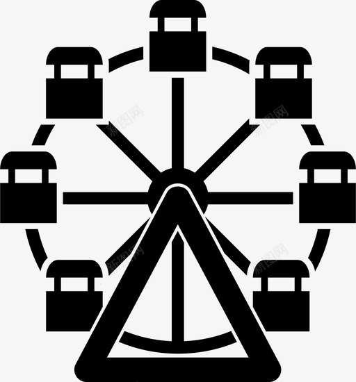摩天轮游乐园游戏图标svg_新图网 https://ixintu.com 摩天轮 游乐园 游戏