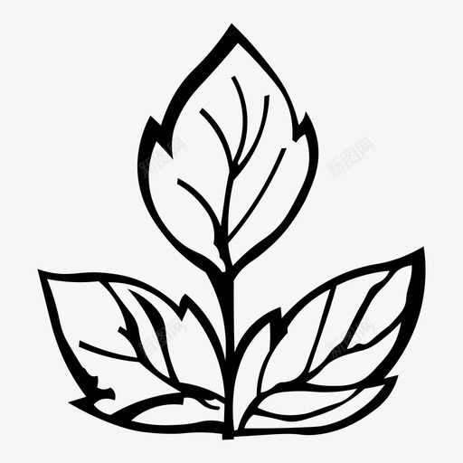 叶子绿色植物图标svg_新图网 https://ixintu.com 叶子 植物 绿色 花