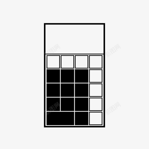 计算器应用程序算术数学图标svg_新图网 https://ixintu.com 数学 移动 移动线框 算术 计算器应用程序