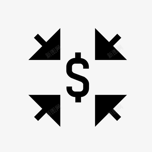 减少金钱收集美元图标svg_新图网 https://ixintu.com 下降 减少金钱 收集 美元 迷你图标设置2商业商店财务