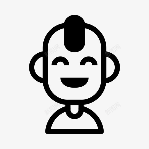 莫霍克化身角色图标svg_新图网 https://ixintu.com 人 化身 朋克 笑 莫霍克 角色