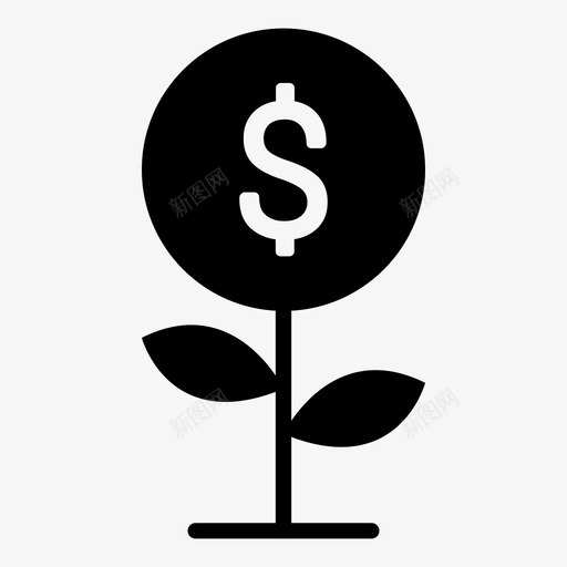 货币增长美元银行和金融图标svg_新图网 https://ixintu.com 美元 货币增长 银行和金融