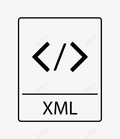 xml文件可扩展标记语言文件图标svg_新图网 https://ixintu.com xml文件 可扩展标记语言 文件图标