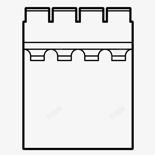 墙片建筑城堡图案图标svg_新图网 https://ixintu.com 城堡图案 城墙 城墙组成 堡垒 墙片 建筑 防御