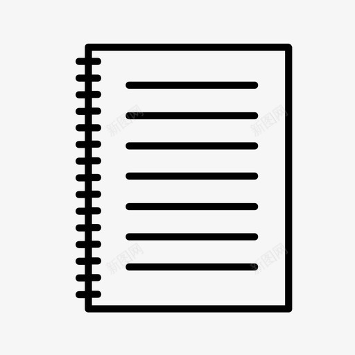 笔记本商务办公室图标svg_新图网 https://ixintu.com 办公室 商务 学校 文具 笔记本